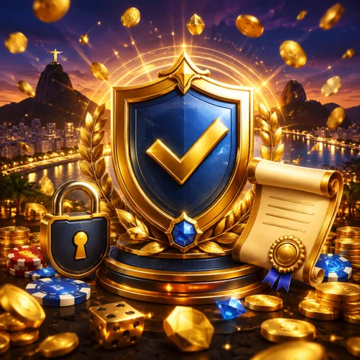 Selos de licença e auditoria da plataforma de jogos